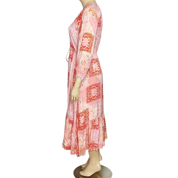 ROLLER RABBIT Maisie Patchwork Olaya Maxi Dress, Pink, XL - Picture 8 of 11